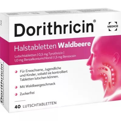 DORITHRICIN Pastilky do krku lesní plody, 40 ks