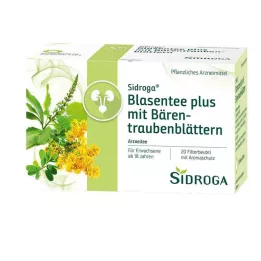 SIDROGA Čaj z močového měchýře plus s listy medvědice lékařské, 20X2,0 g