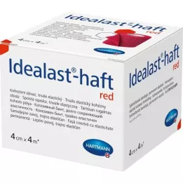 IDEALAST-barevný obvaz 4 cmx4 m červený, 1 ks