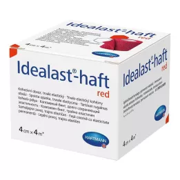 IDEALAST-barevný obvaz 4 cmx4 m červený, 1 ks