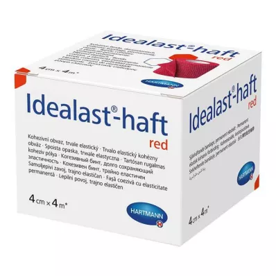 IDEALAST-barevný obvaz 4 cmx4 m červený, 1 ks