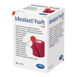 IDEALAST-barevný samolepicí obvaz 8 cm x 4 m červený, 1 ks
