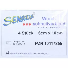 SENADA Rychlý obvaz na rány 6x10 cm, 4 ks