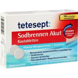 TETESEPT Akutní žvýkací tablety proti pálení žáhy, 20 ks