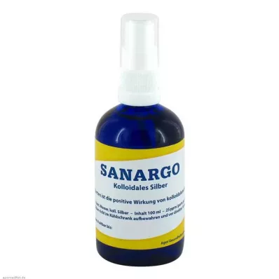 Lahvička s rozprašovačem z koloidního stříbra Sanargo, 100 ml