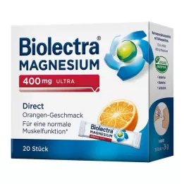 BIOLECTRA Hořčík 400 mg ultra Direct Orange, 20 ks