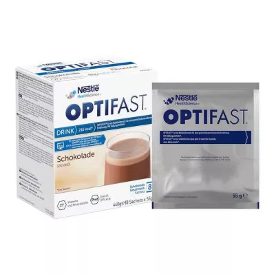 Optifast domácí nápoj čokoládový prášek, 8x55 g