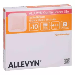 ALLEVYN Pěnový obvaz Gentle Border Lite 15x15 cm, 10 ks
