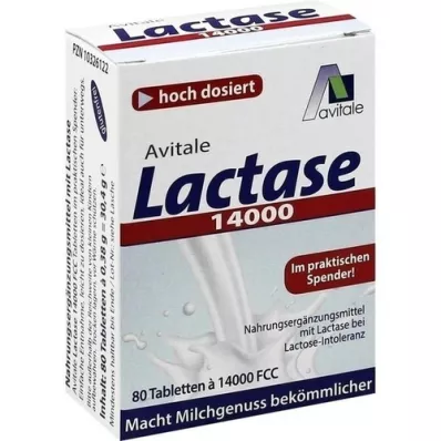 LACTASE 14 000 FCC Tablety v dávkovači, 80 ks