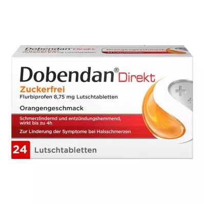 Dobendan Direct Flurbiprofen bez cukru 8,75 mg pastilky, 24 ks Dobendan Direct Flurbiprofen bez cukru 8,75 mg pastilky, 24 ks