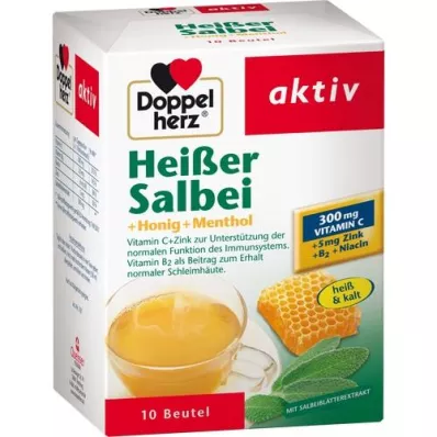 DOPPELHERZ horké granule šalvěj+med+mentol, 10 ks