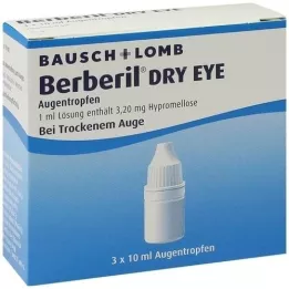 BERBERIL Oční kapky proti suchosti očí, 3x10 ml