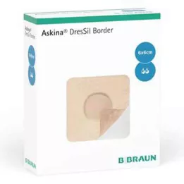 ASKINA DresSil Border Sil.Schaumst.V.6x6 cm, 10 ks