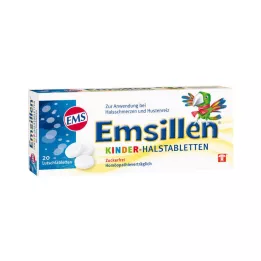 EMSILLEN Dětské pastilky do krku vanilka, 20 ks