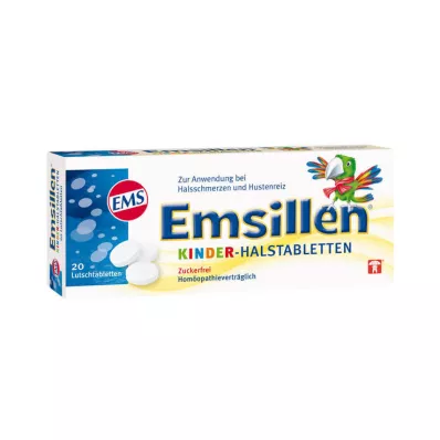 EMSILLEN Dětské pastilky do krku vanilka, 20 ks