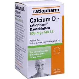 CALCIUM D3-ratiopharm žvýkací tablety, 100 ks
