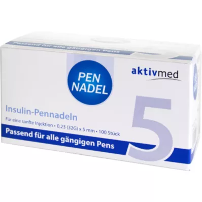 PEN-NADELN Univerzální 5 kanyl 0,23x5 mm 32 G, 100 ks