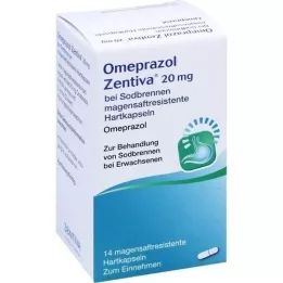 OMEPRAZOL Zentiva 20 mg na pálení žáhy, 14 ks