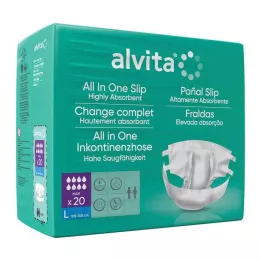 ALVITA Inkontinenční kalhoty All-in-One maxi velké noční, 20 ks
