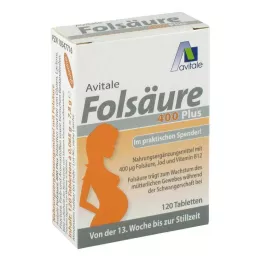 FOLSÄURE 400 Plus B12+jód tablety, 120 kapslí