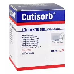 CUTISORB Absorpční obklady sterilní 10x10 cm, 25 ks