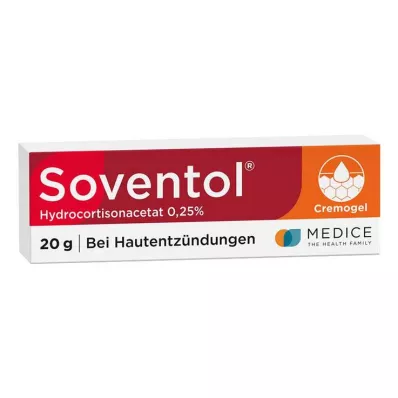 Soventol hydrokortison acetát 0,25% Cremogel na záněty kůže, 20 g