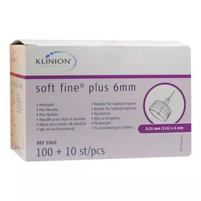 Kanyla Soft Fine plus 0,25 x 6 mm 31G Cpc, 110 ks
