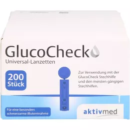 GLUCOCHECK Lancety univerzální, 200 ks