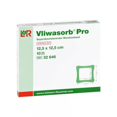 Vliwasorb Pro suberabsorb.Komp.steril 12,5x12,5 cm, 10 ks