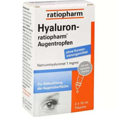 HYALURON-RATIOPHARM Oční kapky, 2X10 ml