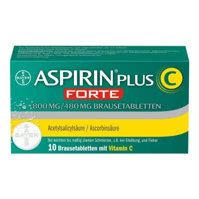 Aspirin plus C forte 800 mg / 480 mg šumivé tablety, 10 ks