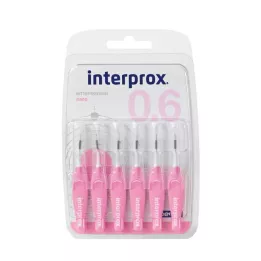 INTERPROX nano růžový mezizubní kartáček blistr, 6 ks
