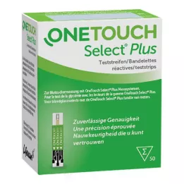 ONE TOUCH Testovací proužky na glukózu v krvi Select Plus, 50 ks