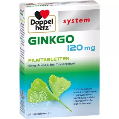 DOPPELHERZ Ginkgo 120 mg systémové potahované tablety, 30 ks