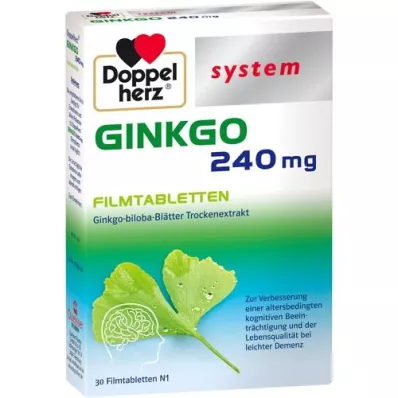 DOPPELHERZ Ginkgo 240 mg systémové potahované tablety, 30 ks