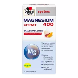 DOPPELHERZ Magnesium 400 Citrate system Šumivé tablety, 24 ks