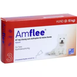 AMFLEE 67 mg spot-on roztok pro malé psy 2-10 kg, 3 ks