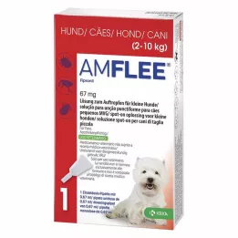 AMFLEE 67 mg spot-on roztok pro malé psy 2-10 kg, 3 ks