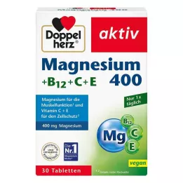 DOPPELHERZ Hořčík 400+B12+C+E tablety, 30 ks