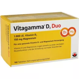 VITAGAMMA D3 Duo 1.000 I.E Vit.D3 150mg Magnes.NEM, 100 ks