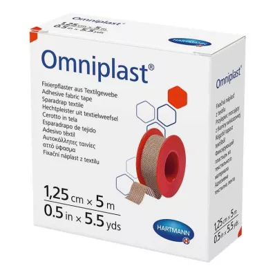Omniplast fixační omítka textilní váha 1,25 cmx5 m, 1 kus