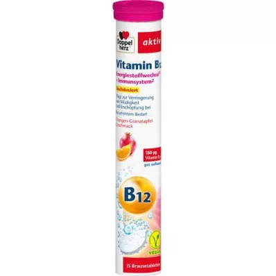 DOPPELHERZ Vitamin B12 šumivé tablety, 15 ks