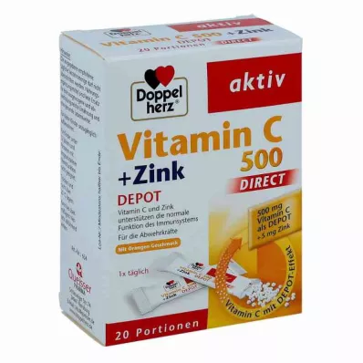 Doppelherz Vitamin C 500+zinek Depot přímé pelety (20 kusů)