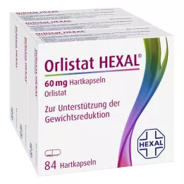 ORLISTAT HEXAL 60 mg tvrdé tobolky, 3x84 ks