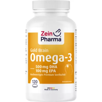 OMEGA-3 Gold Brain DHA 500mg/EPA 100mg Softgelkap, 120 ks