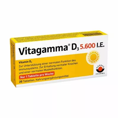 Vitagamma D3 5 600 I.U. Vitamin D3 NEM tablety, 20 ks