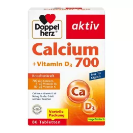 DOPPELHERZ Calcium 700+Vitamin D3 Tablety, 80 kapslí