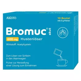 BROMUC akutní 600 mg expektorans na kašel Plv.z.H.e.L.z.Einn., 10 ks