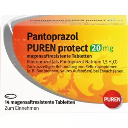PANTOPRAZOL PUREN chránit 20 mg entericky potahované tablety, 14 ks