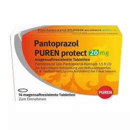 Pantoprazole Puren protect 20 mg enterosolventní tablety, 14 ks